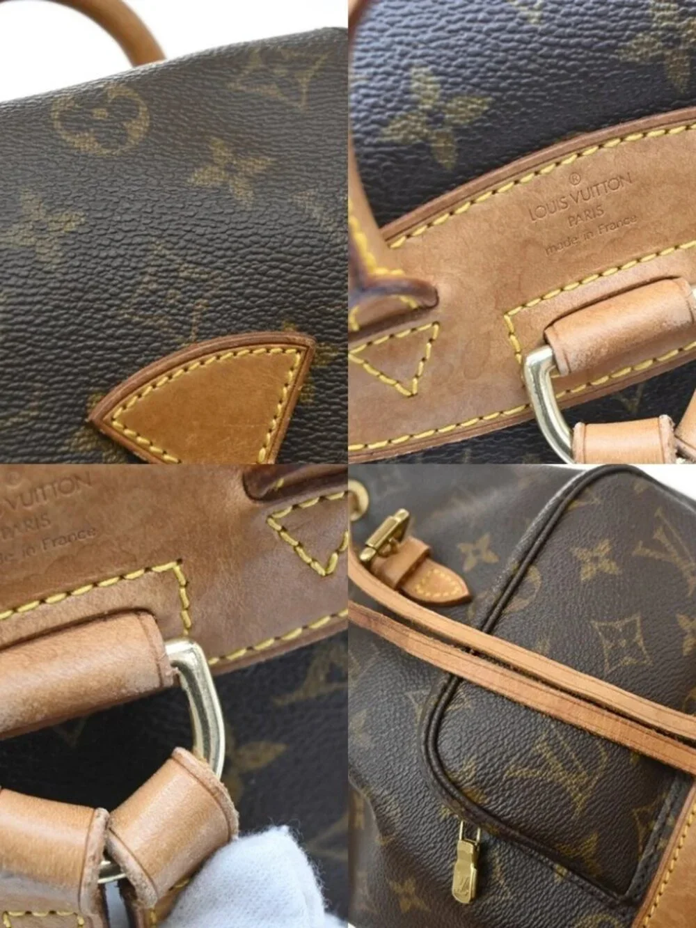 LOUIS VUITTON Mini Montsouris Backpack Bag Monogram Leather Brown France